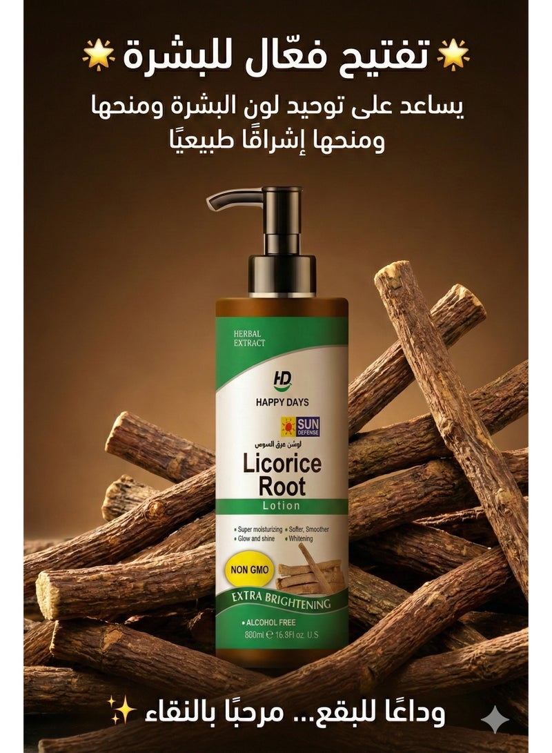 Happy Days Licorice Lotion features an advanced herbal formula designed to brighten and deeply nourish the skin, while providing effective hydration that leaves skin soft and naturally radiant. - Image 3